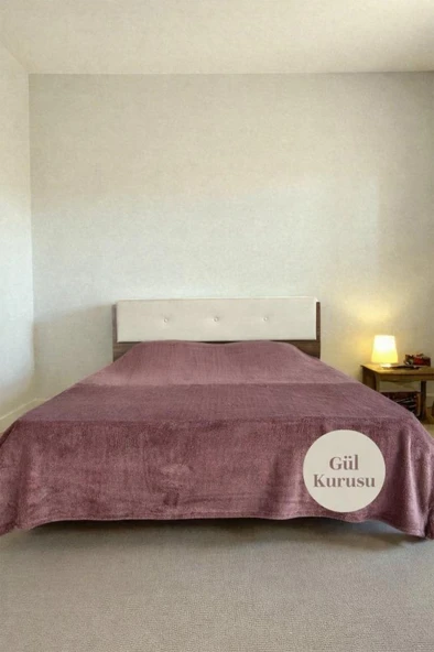 Welsoft Çift Kişilik Battaniye 200x220 cm Gül Kurusu ürün görseli 1