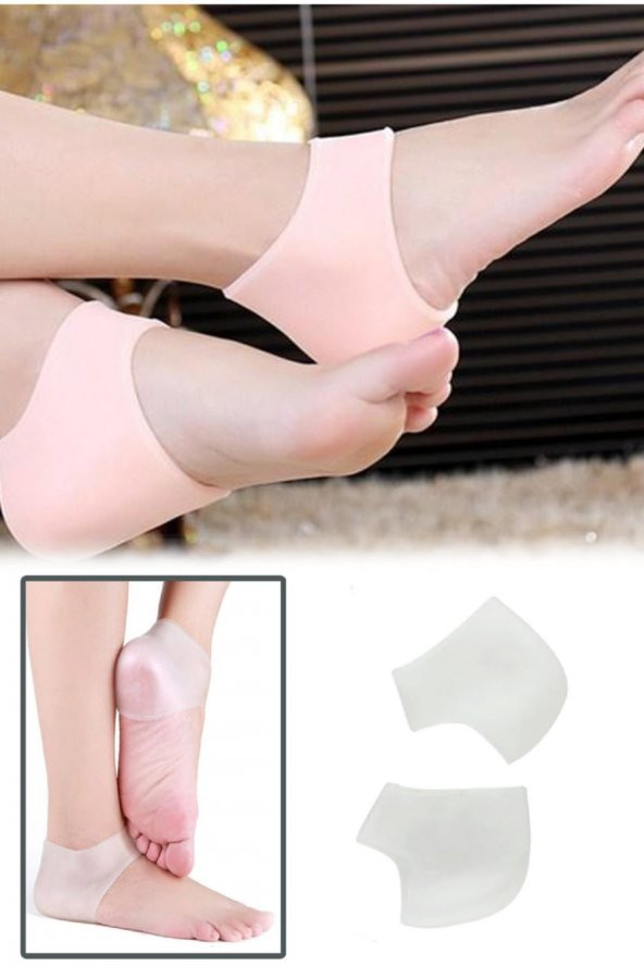 Silikon Plastik Topuk Dikeni Koruyucu Topuk Gömleği 2 Adet Koruyucu Gömlek Tabanlık Silikon Esnek ürün görseli 1