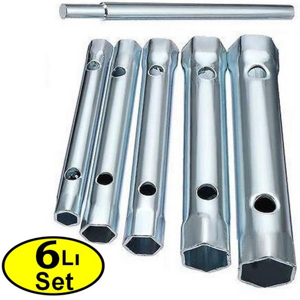 6 Parça Kovan Tipi Lokma Anahtarı 8 - 17 mm Arası Anahtar Set Lokma Seti Kovan Lokma Anahtar ürün görseli 1