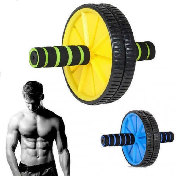 Tekerlekli Şınav Mekik Kardiyo Egzersiz Kas Spor Aleti Ayak Kol Karın Bacak Kası Geliştirme Seti ürün görseli 1