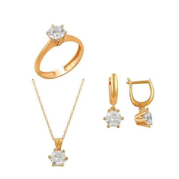 Bilezikhane Tektaş Üçlü Set 6.00 Gram 14 Ayar Altın ürün görseli 1
