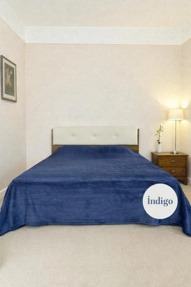 Welsoft Çift Kişilik Battaniye 200x220 cm İndigo ürün görseli 1