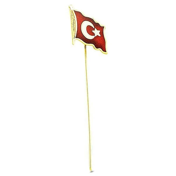 Bilezikhane Rozet Bayrak Mineli 1,35 Gram 14 Ayar Altın ürün görseli 1
