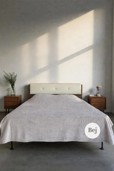 Welsoft Çift Kişilik Battaniye 200x220 cm Bej ürün görseli 1