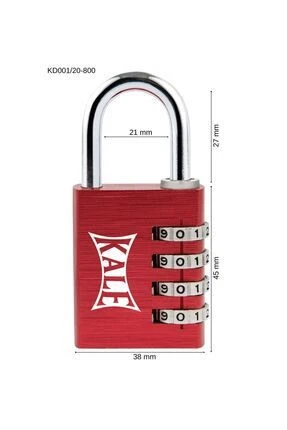 KALE ŞİFRELİ ASMA KİLİT 27x50 MM ürün görseli 1
