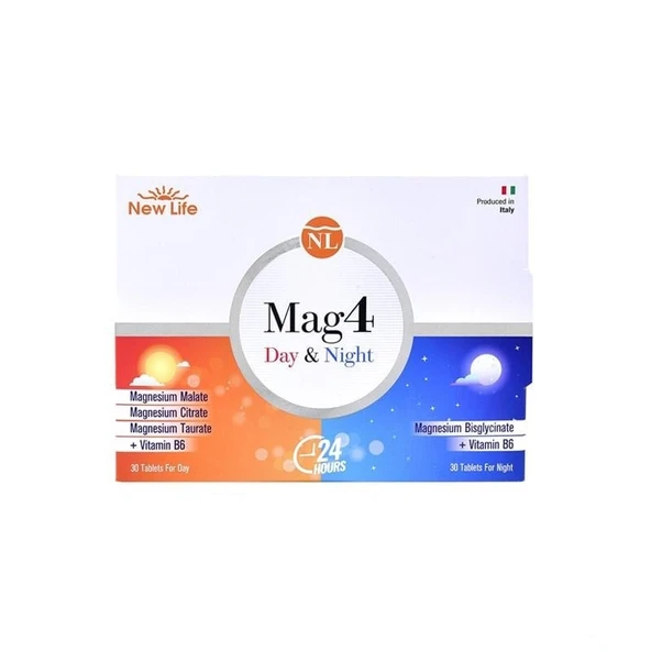 New Life Mag4 Day Night 30+30 Tablet Magnezyum ürün görseli 1