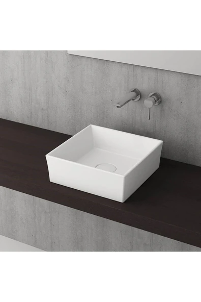 Bocchi Vessel Tezgah Üstü Lavabo 38x38 Cm Mat Beyaz 1173-002-0125 ürün görseli 1