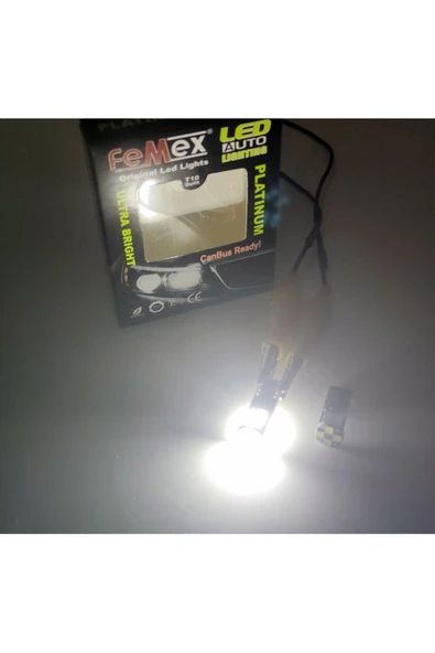 FEMEX Platinum Beyaz Ampul T10 12 Smd 3030 Chip Led Aktif Canbus ürün görseli 1