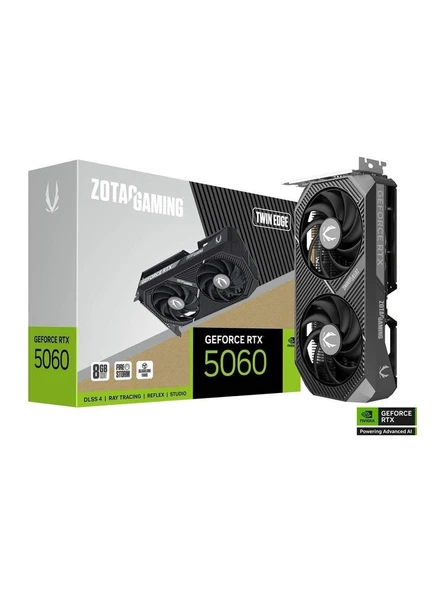 ZOTAC RTX5060 8GB GDDR7 128BIT 3xDP/HDMI (GEFORCE RTX 5060 GAMING TWIN EDGE) ürün görseli 1
