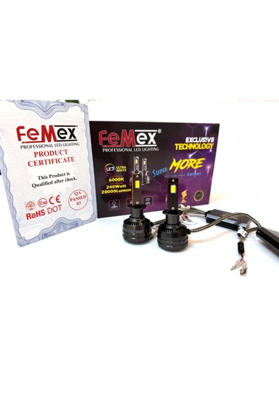 FEMEX Csp Lextar H4 Led Xenon Led Headlight Süpermor - Resim 3