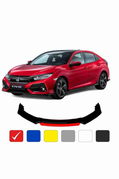 Civic Fc5 Lip 4 Parça Kırmızı ürün görseli 1