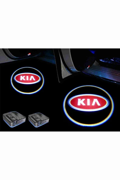 Kia Araçlar Için Pilli Yapıştırmalı Kapı Altı Led Logo ürün görseli 1