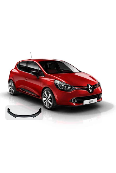 Renault Clio 4 Uyumlu Ön Karlık 3 Parça Lip Piano Black Siyah ürün görseli 1