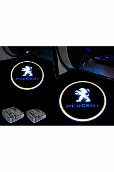 Peugeot Araçlar Için Pilli Yapıştırmalı Kapı Altı Led Logo ürün görseli 1