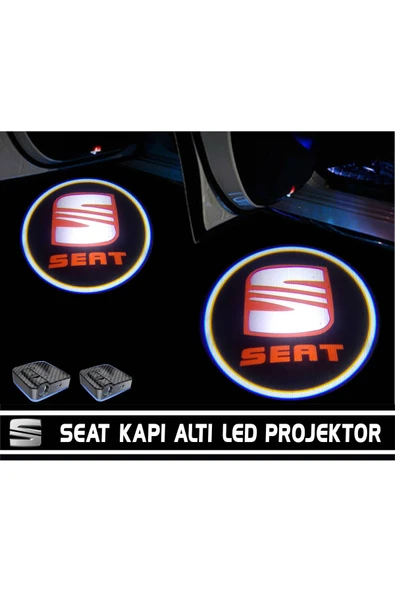 Seat Araçlar Için Pilli Yapıştırmalı Kapı Altı Led Logo ürün görseli 1