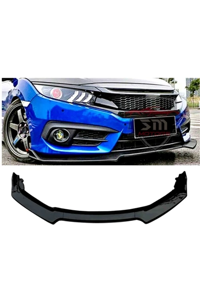 Honda Civic Fc5 Tampon Eki 3 Parça Lip Bodykit Karlık Pianoblack ürün görseli 1
