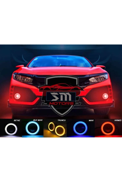 Angel Sis Farı Üniversal 76mm Mercekli (2 Adet) Turuncu ürün görseli 1