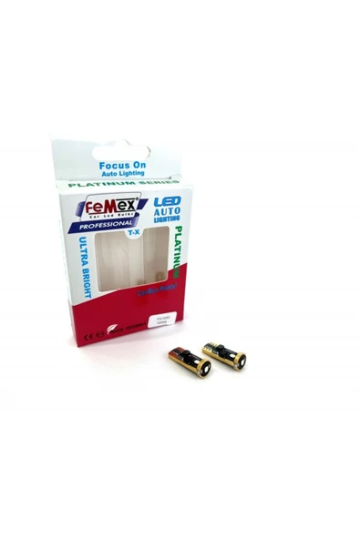 FEMEX Ampul Platinum KIRMIZI T10 3smd Chipset Led Aktif Canbus ürün görseli 1