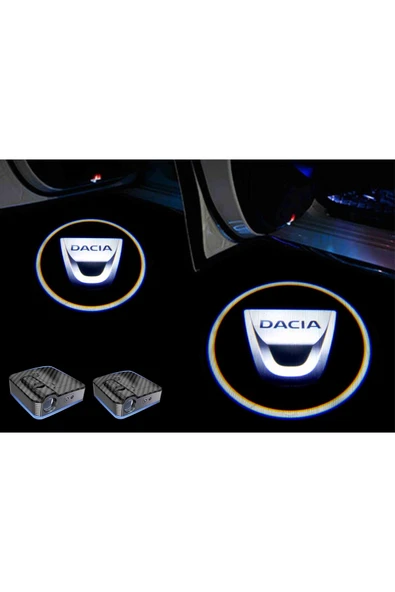 Dacia Araçlar İçin Pilli Yapıştırmalı Kapı Altı Led Logo ürün görseli 1