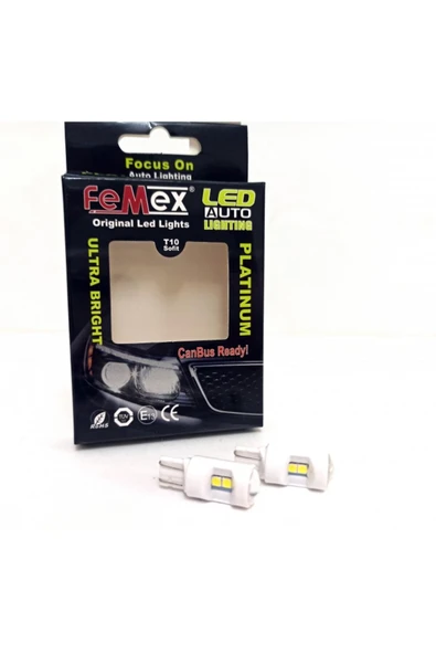 FEMEX Ampul Platinum T10 6smd 3030 Chipset Mercekli Seramik Led ürün görseli 1