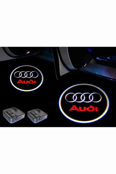 Audi Araçlar Için Pilli Yapıştırmalı Kapı Altı Led Logo ürün görseli 1