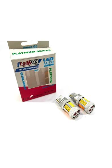 FEMEX T20 Oto Led Sinyal Ampulü Tak Kullan Decoderli Sinyal Fanlı LED Ampul ürün görseli 1