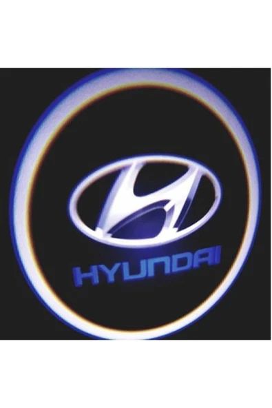 Hyundai Araçlar Için Pilli Yapıştırmalı Kapı Altı Led Logo ürün görseli 1