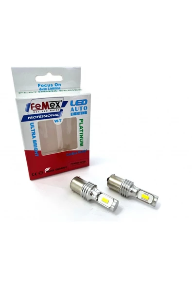 FEMEX P21W-1156 15W Tek Duy CSP Led Ampul Beyaz Ultra Parlak Platinum ürün görseli 1