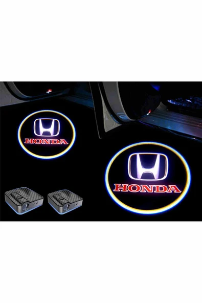 Honda Araçlar İçin Pilli Yapıştırmalı Kapı Altı Led Logo-Projektör New logo ürün görseli 1