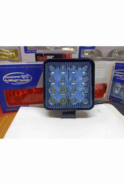 Off Road Sis Farı Sis Lambası 16Led Kare2 adet Paket MAVİ ürün görseli 1