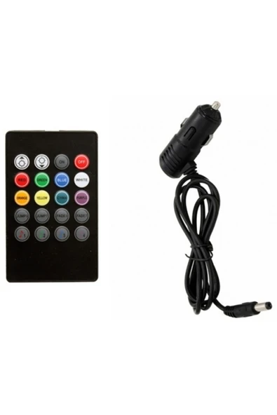 Araç Içi Rgb Led Kumandalı Müzik Sesine Duyarlı Yüksek Parlaklık ürün görseli 1