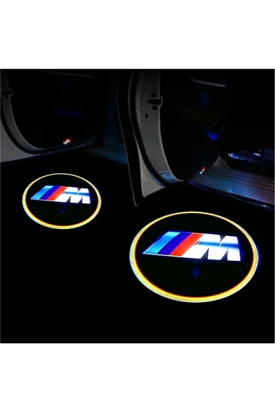 BMW M Araçlar İçin Pilli Yapıştırmalı Kapı Altı Led Logo ürün görseli 1