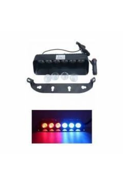 Cam Içi Vantuzlu Makam / Off Road Araçları Için Modlu Ledli - Kırmızı Beyaz ürün görseli 1