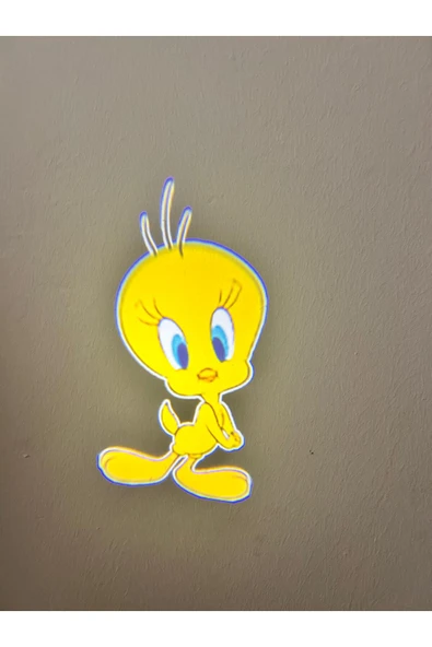 Tweety Araçlar İçin Pilli Yapıştırmalı Kapı Altı Led Logo-Projektör ürün görseli 1
