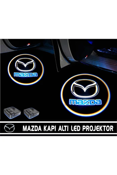 Mazda Araçlar Için Pilli Yapıştırmalı Kapı Altı Led Logo ürün görseli 1