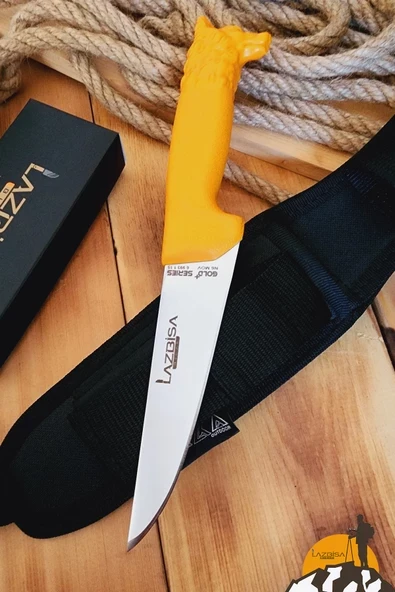 İşlemeli TPE Sap Outdoor Kamp Bıçağı Çakısı Kılıflı Piknik Bıçak Çakı Mutfak Bıçağı ( KMİ-547 ) ürün görseli 1