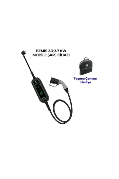 Bemis 2,3 - 3,7 kW Mini Mobil Araç Şarj Cihazı Aleti 5 Metre BEV-1111-0001 ürün görseli 1