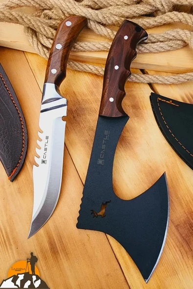 Ceviz Sap Outdoor Balta Kamp Bıçağı Çakısı Piknik Bıçak Çakı Mutfak Bıçağı Kılıflı ( Kmp-10 ) ürün görseli 1