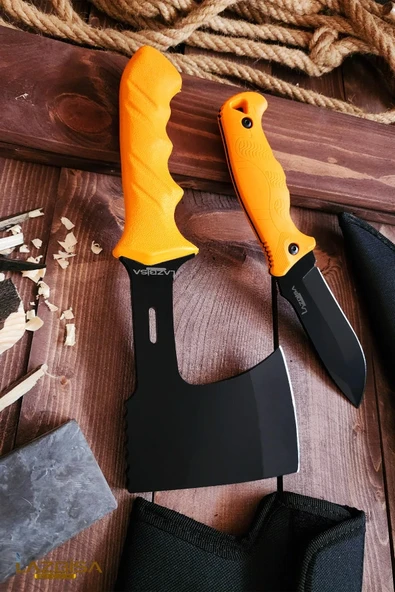Outdoor Balta Bıçak 2li Set Kamp Baltası Bıçağı Nacak Budama Baltası LZOUTR2 ürün görseli 1