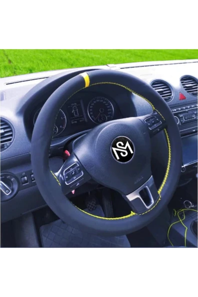 Sm Motors Alcantara Direksiyon Kılıfı Vip 1. Sınıf Sarı ürün görseli 1