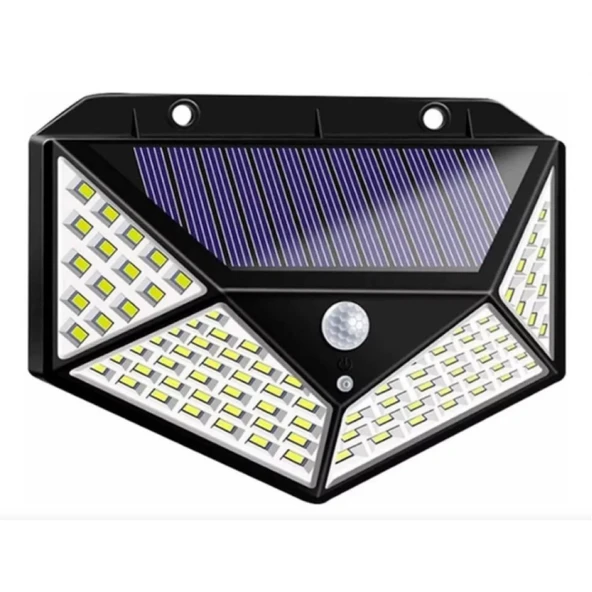 Solar Hareket Sensörlü Duvar Lambası 100 Led MZ-303 ürün görseli 1