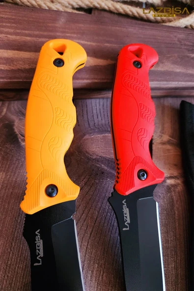 Outdoor Piknik Kamp Bıçağı Bıçak Kılıflı Mutfak Bıçak Bıçağı Çakısı 2 li ( KMPX01 ) ürün görseli 1