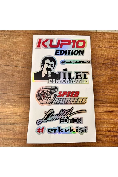 Araç Arka Cam Yazısı Hologramlı Yan kapı, Yan Cam Stickerı Kup10 Edıtıon ürün görseli 1