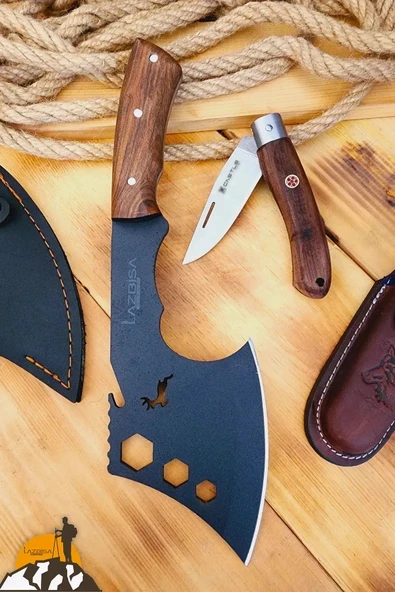 Ceviz Sap Outdoor Balta Kamp Bıçağı Çakısı Piknik Bıçak Çakı Mutfak Bıçağı Kılıflı ( Kmp-10 ) ürün görseli 1