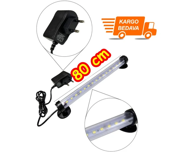 Atlantik SMD 5730 Led Lamba 80 Cm Beyaz + Pembe 12 V Akvaryum Tepe Aydınlatması ürün görseli 1