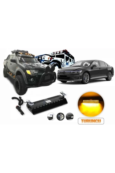 Off Road Araçları Için Led Modül Vantuzlu S12 Power Led Turuncu ürün görseli 1