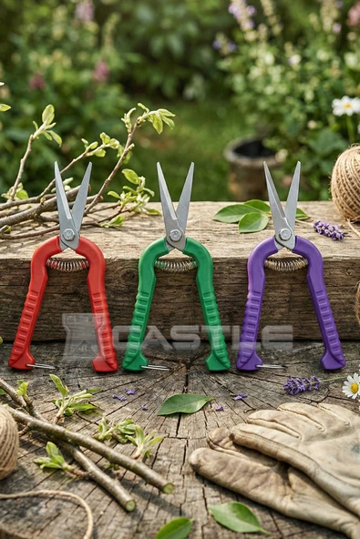 Lz-k35 Bağ Bahçe Bitki Çiçek Gül Üzüm Narenciye Budama Makası Set ( 3 Adet ) ürün görseli 1