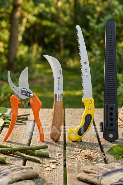 Lz-k16 Budama Makası Budama Testeresi Ve Aşı Çakısı Bıçağı 3 Lü Set ürün görseli 1