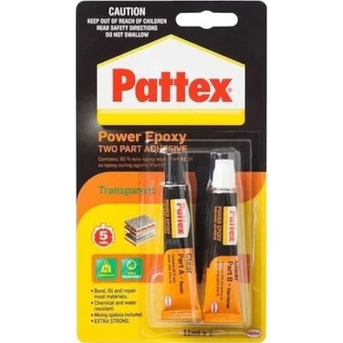 Pattex Süper Yapıştırıxcı Pow Epoxy Lig. Clear 2X11 Ml ürün görseli 1