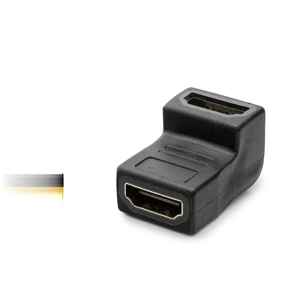 Hdmı F To Hdmı F Çevirici L Tip Siyah HDX1269 ürün görseli 1